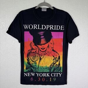 Madonna World Pride NYC Shirt Small Rainbow Graphic Tee Limited Edition 2019